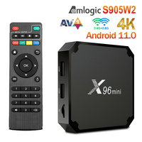 Original X96 Mini Android 11.0 Smart TV Box Amlogic S905W2 2.4G/5.8G WiFi 4K Media Player Google Youtube Netflix Set Top Box