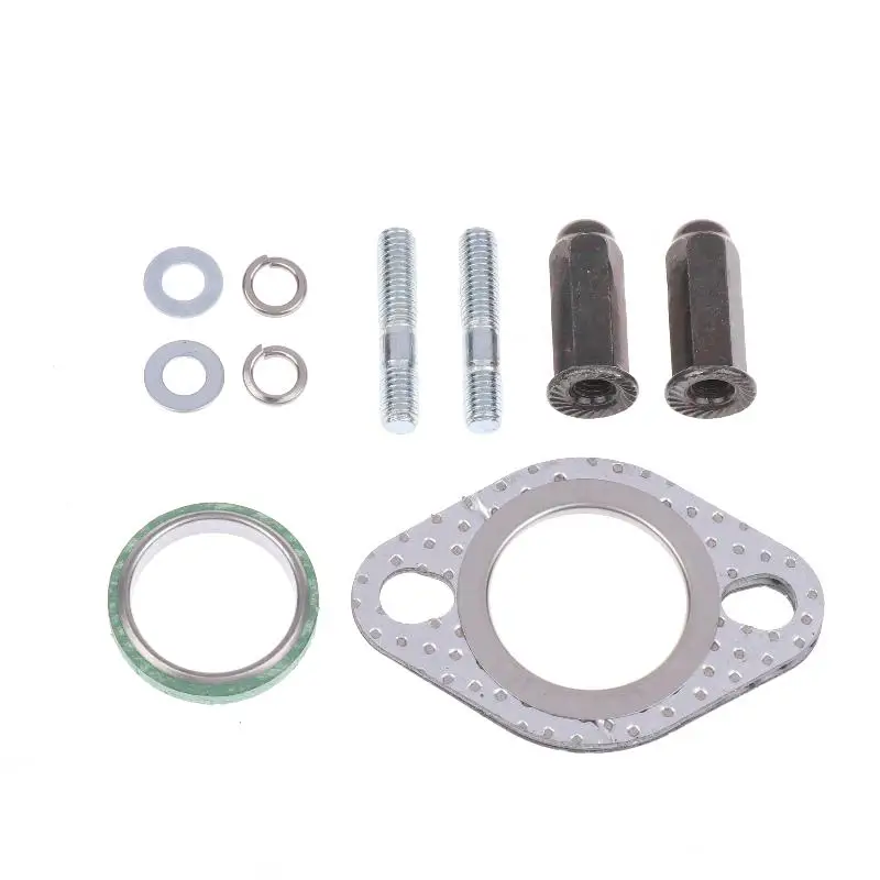 10 قطعة/المجموعة عالية القوة المعادن العادم الترباس مجموعات ربط السيراميك الارضي-مقاومة للتآكل ل GY6 50-150cc الدراجات البخارية/ATVs/الذهاب عربات/الدراجة/رباعية #1