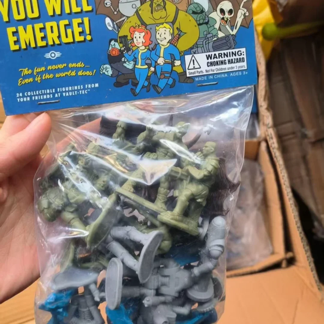 تماثيل إصدار Power Armor 76 الأصلية - تماثيل شطرنج جامعي مكونة من 24 قطعة، ديكور صغير مستورد جديد تمامًا #1