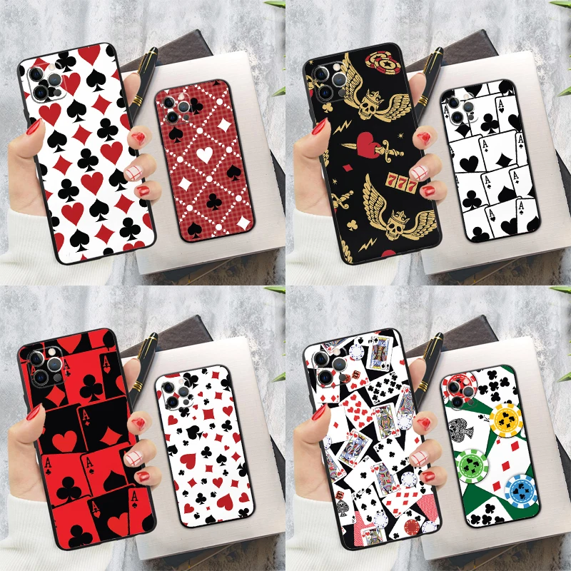 CASINO PLAYING CARDS COLLECTION Phone Case For iPhone 15 14 13 12 11 16 Pro Max Plus Mini 7 8 X XS Max XR Back Cover Shell