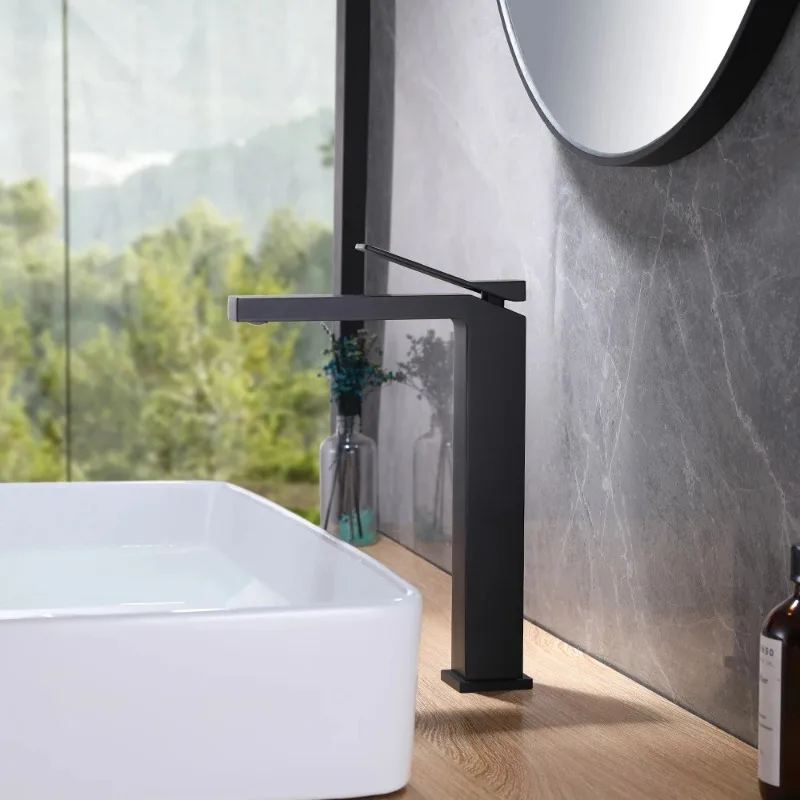 

Zc Bathroom Matt Black Brass Basin Faucets Classic Style Bathroom Taps With Factory Price Waterfall Basin Mixer