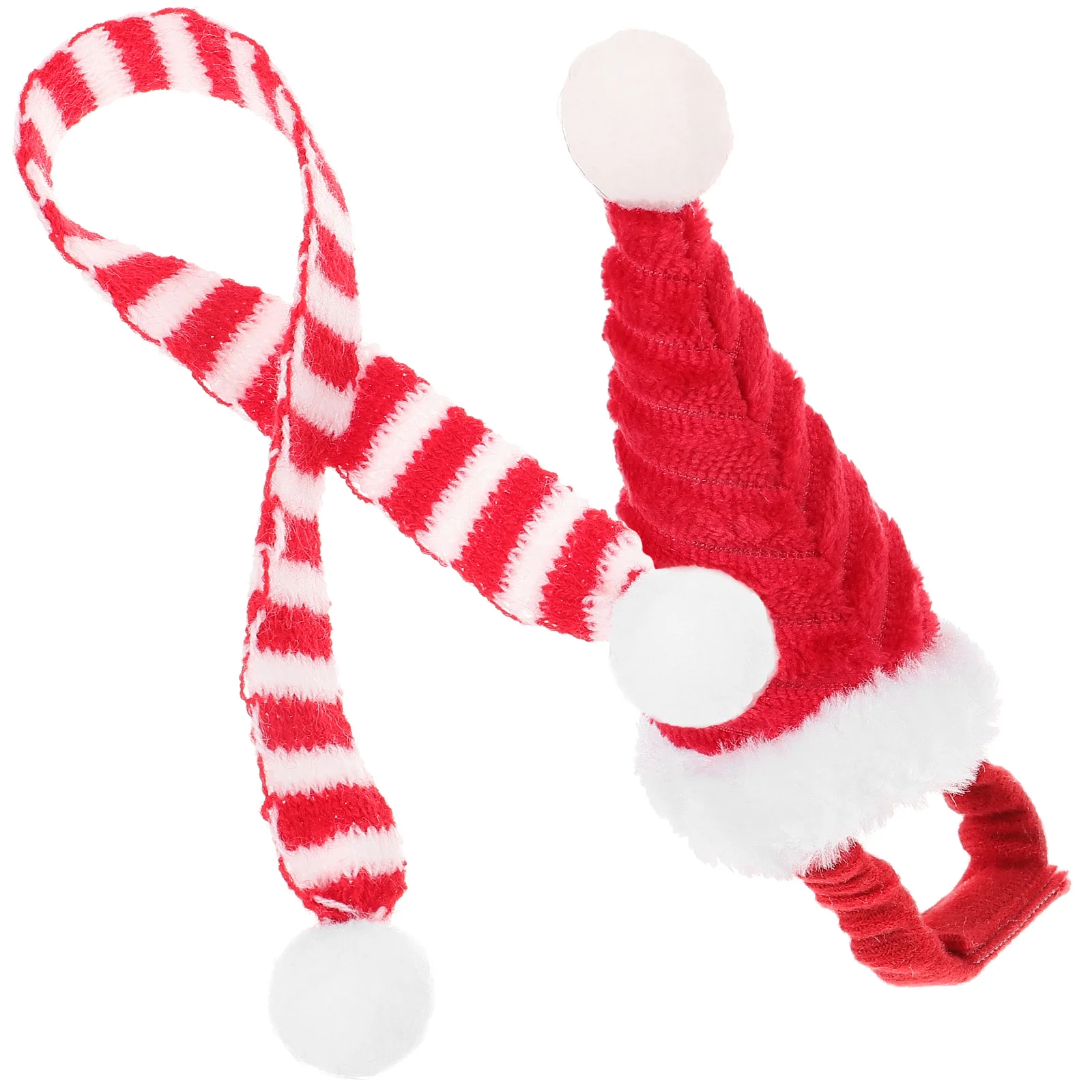 

Pet Santa Hat Red Christmas Hat With Ball Scarf Small Pets Guinea Pigs Cats Decor Supplies Mini Headdress Costume Set Pet Supply