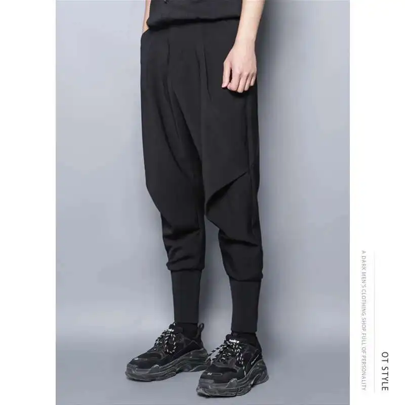 Men's Retro Black Casual Summer New Simple And Spring Loose Pants Fashion