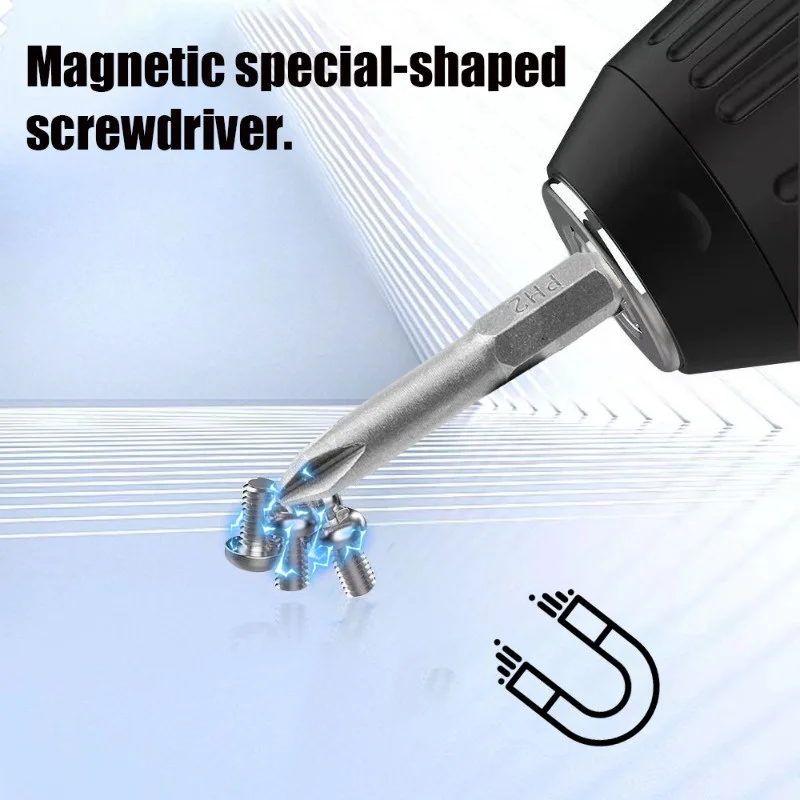 Precision Y U Shaped Triangle Screwdriver Magnetic Bit 1/4in Inner Cross Three Points Screw Driver Security Tip For Power Drill