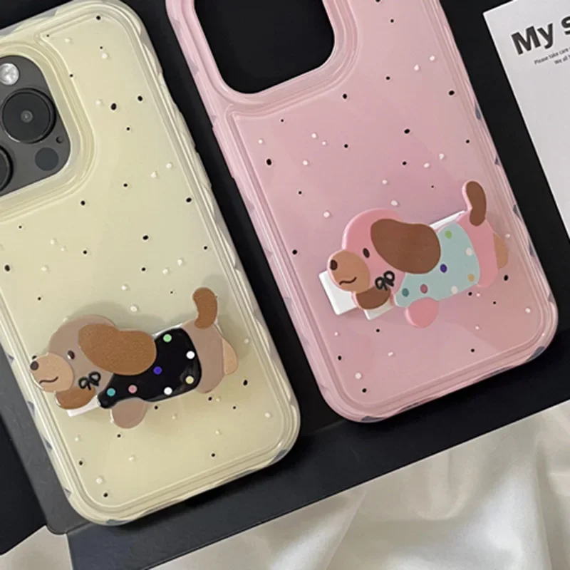 

Мультяшный INS узор шляпа собака медведь подставка модный чехол для телефона держатель аксессуары для мобильных телефонов универсальный кронштейн для задней крышки