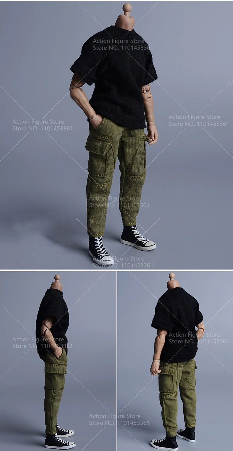 Pantalones de combate ajustados para hombre, pantalón táctico militar con bolsillo informal para exteriores, figura de acción de 6 pulgadas, juguetes corporales, 1/12