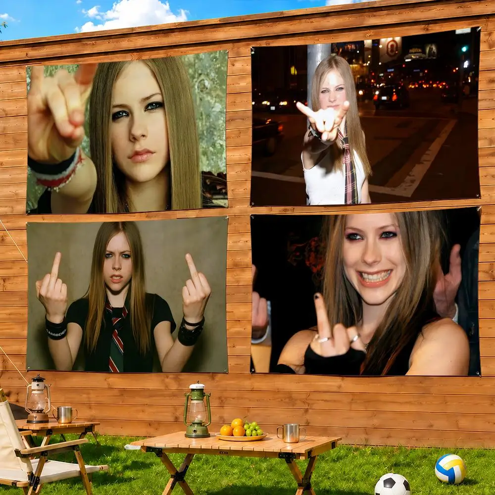 A-Avril Ramona Lavigne Flags For Living Room Home Dorm Decor Wall Outdoor Camping Party Banner Gifts