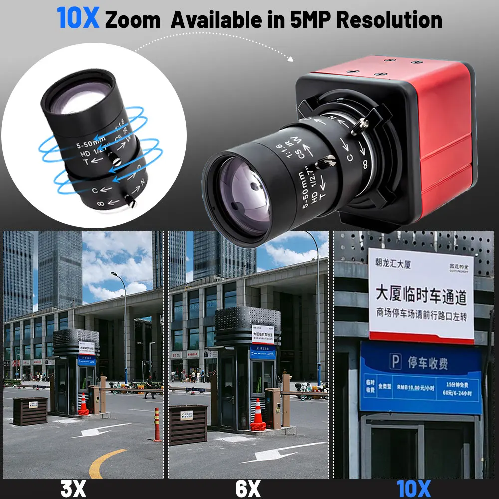 POE كاميرا IP صناعية 3/4/5/8MP CMOS 4K كاميرا IP صغيرة الاستشعار CS جبل الأمن CCTV فيديو صندوق معدني كاميرا شبكة مراقبة مع عدسة CS