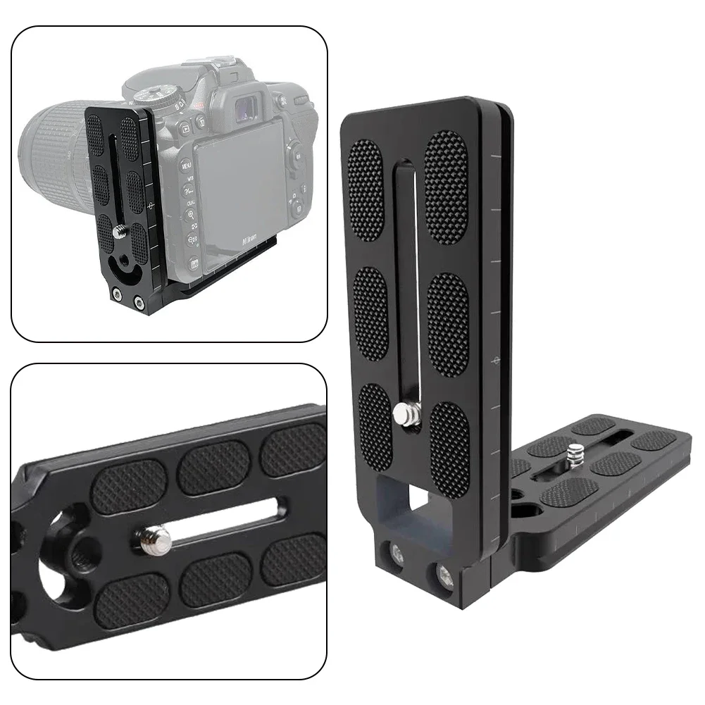 Universal Camera L Bracket Shot Quick Release L Plate 1/4 Inch Camera Video L Plate for Canon Nikon Sony Fuji Camera