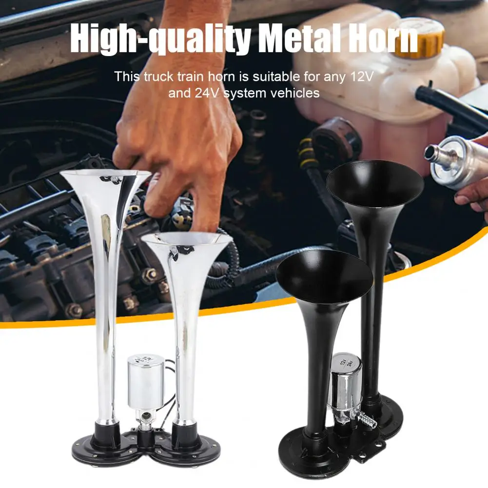 High-quality Metal Horn Powerful Train Horn Kit for Car Truck Weather Resistant Easy Installation Universal Air for Safety