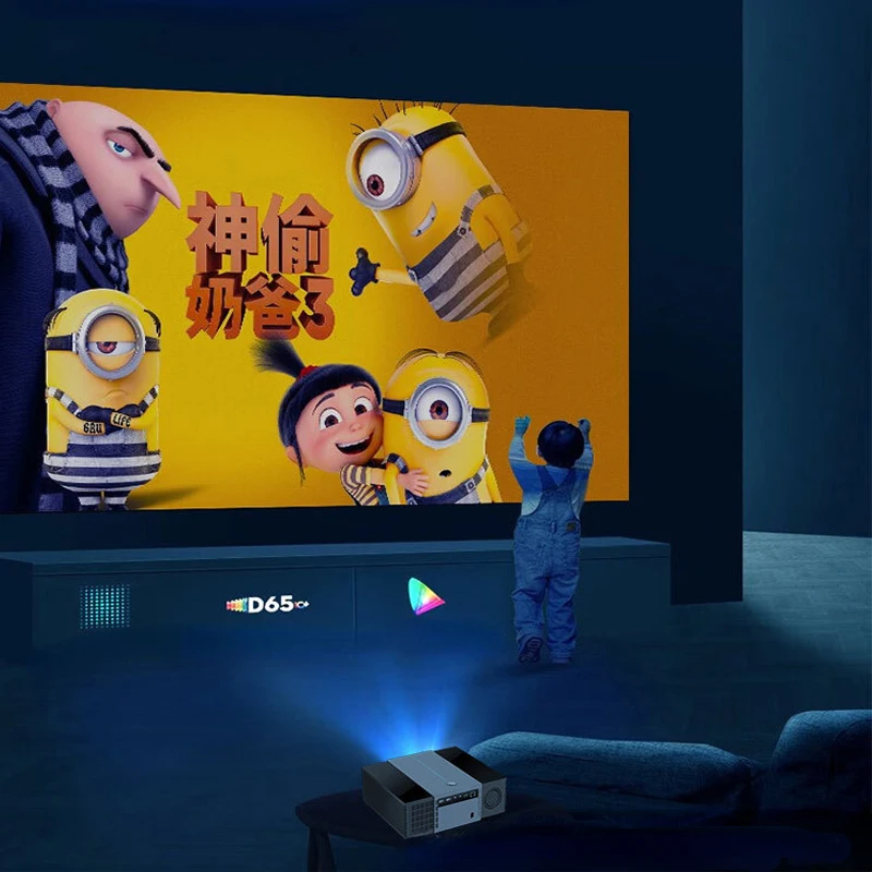 July008 Projector Factory OEM Full HD 1080P Projector Android 9.0 WiFi6 1G 32G Projetor 4k Video 3D Smart Home Theater Beamer