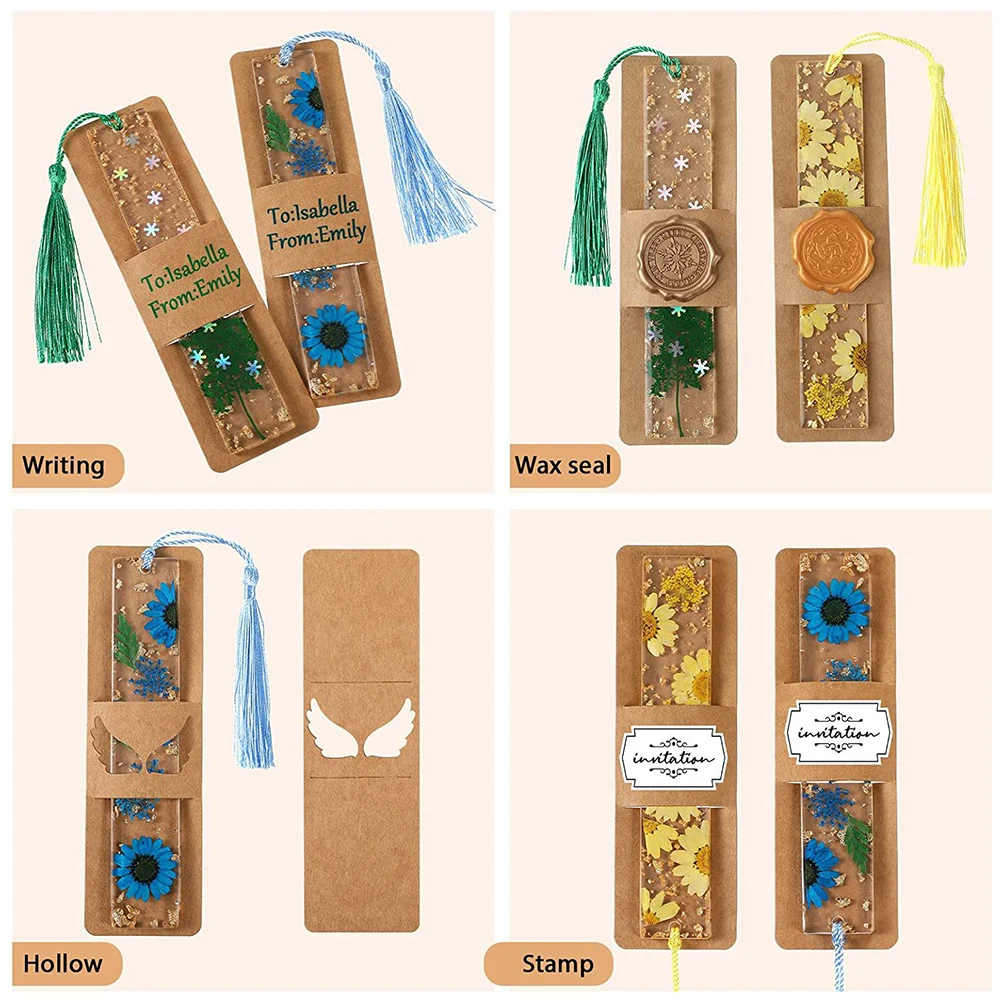 

30 Pcs Bookmark Cover DIY Accessory Holder Display Supplies Holiday Gift Bookmarks Creative Paper Markers Light