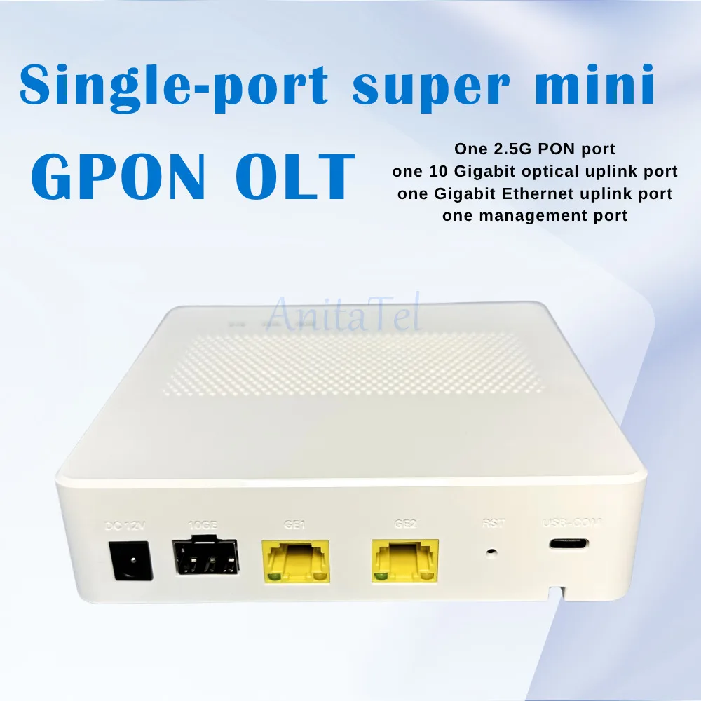 Single-port Super Mini GPON OLT 2.5G PON Port, 10 Gigabit Optical Uplink, Gigabit Ethernet Uplink, And Management Port