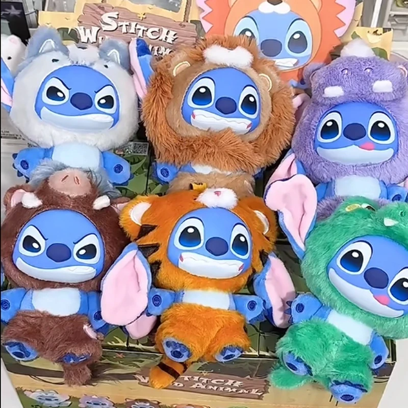 

New Genuine Toptoy Stitch Wild Animal Series Blind Box Trendy Toy Pendant Collectible Soft Keychain Kid Birthday Customized Gift