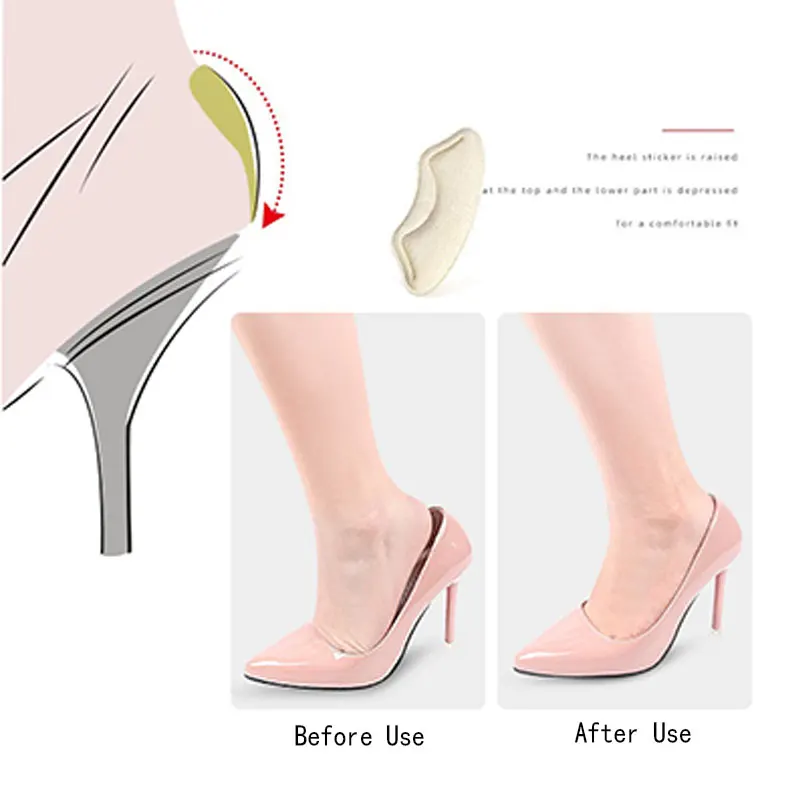 1 Pair Solid Color Heel Sticking Pad Foot Skin Protector Anti Abrasion Blister