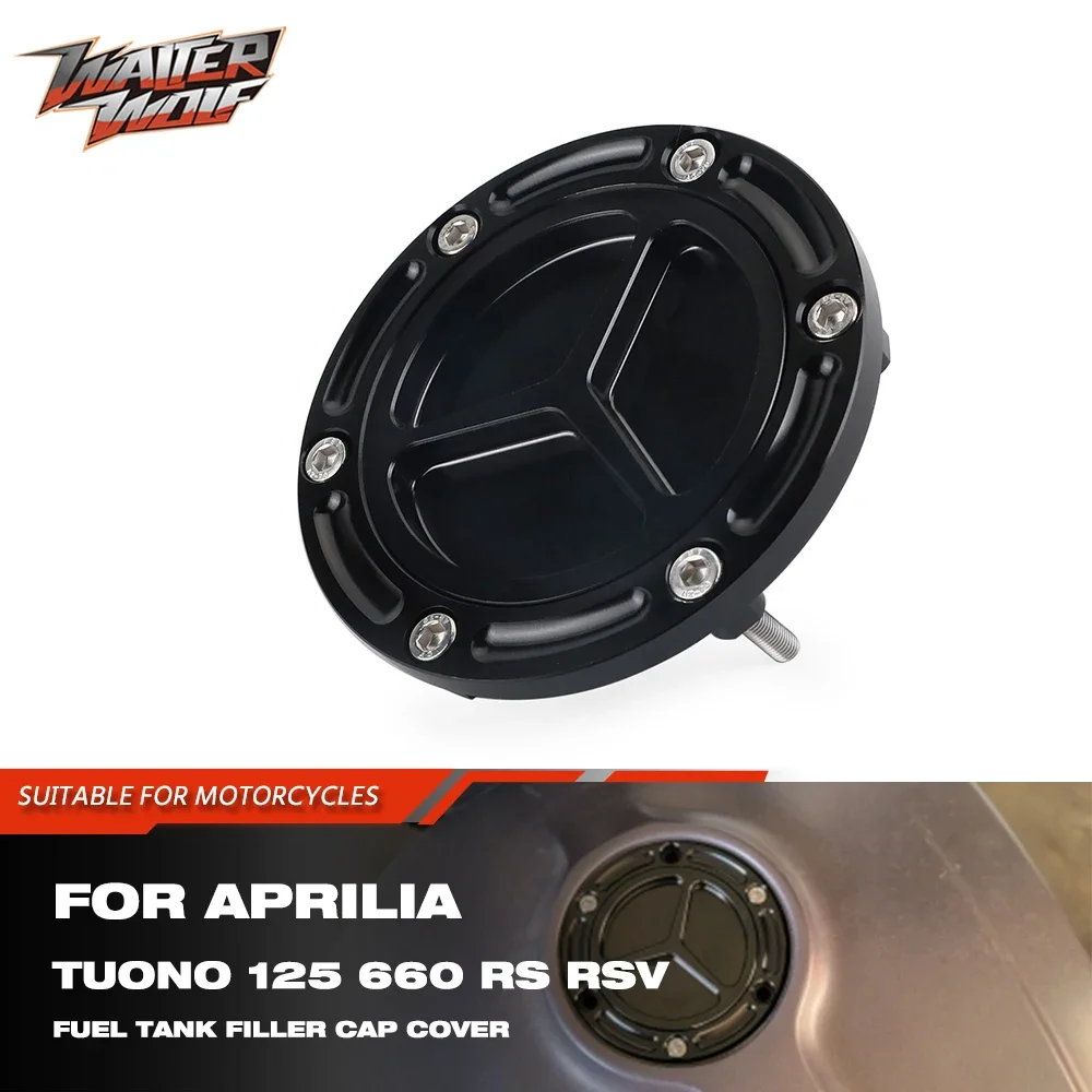 

Motorcycle Fuel Tank Filler Cap Cover For Aprilia RSV1000 Shiver 750 750GT Tuono 660 125 RS660 RS250 RS125 RS50 Quick Release