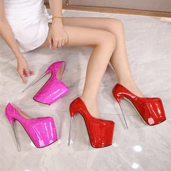 22CM Extreme Ultra High Heels Stripper Shoes Women Sexy Key Dec Designer Platform Pumps Ladies Fetish Dance Shoes