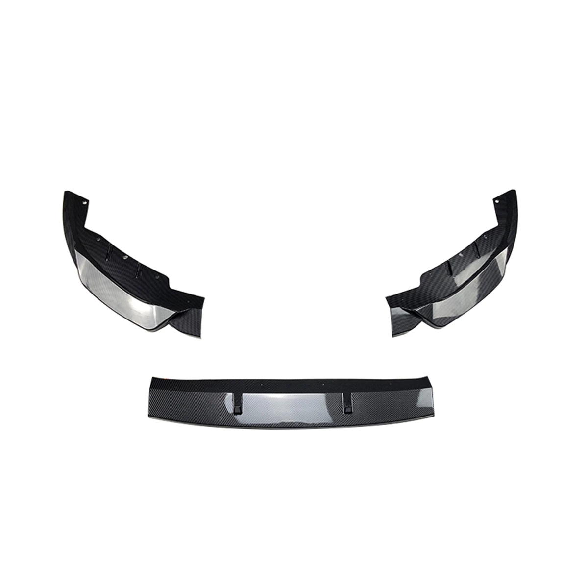 3PCS Front Bumper Lip Splitter Kit Diffuser Spoiler for -BMW 5 Series G30 G31 Late Stage 2021 2022 520I 525I 530I Carbon