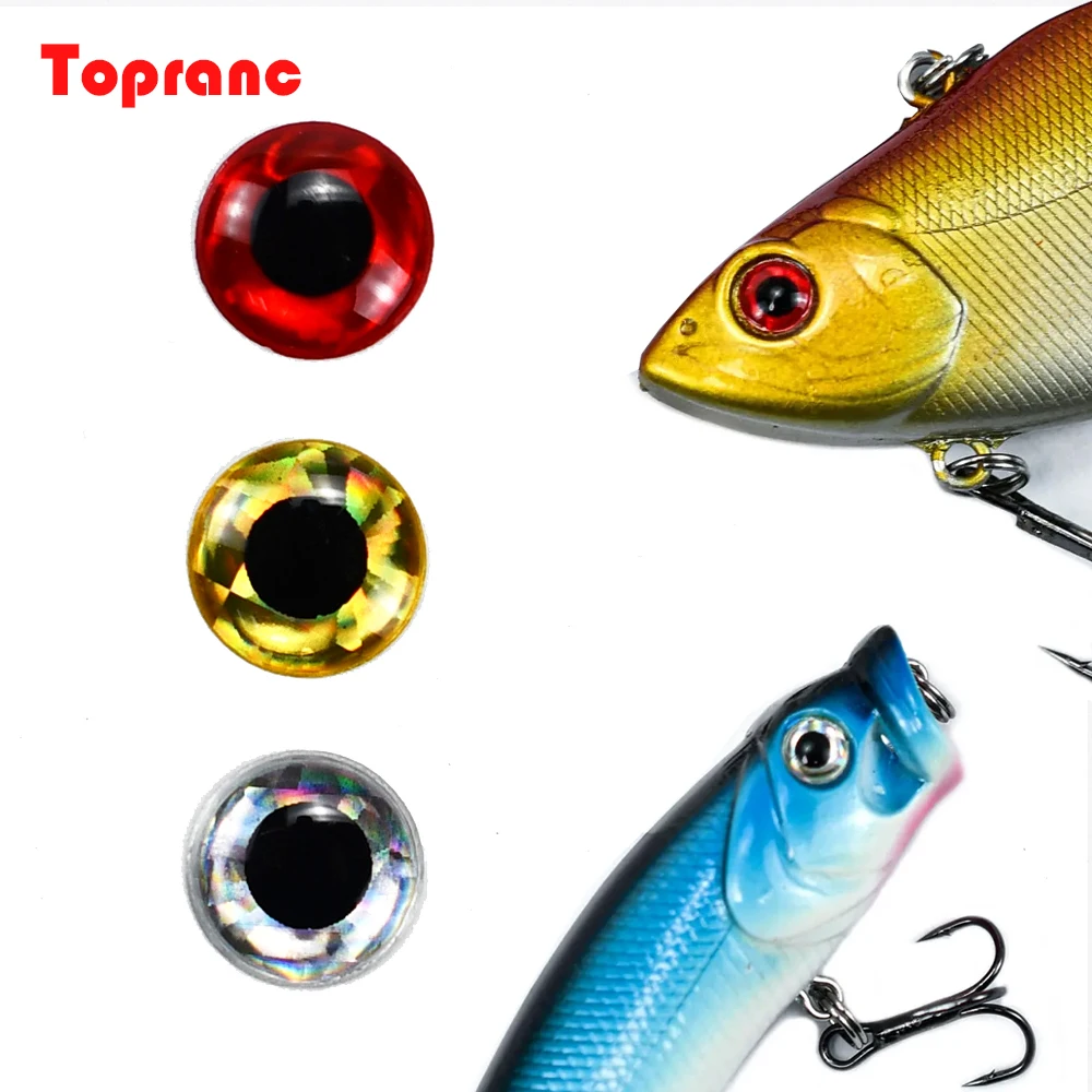 Topranc 150 Teile/beutel 3D Realistische Künstliche Köder Augen DIY Angeln Zubehör für Fliegen Angeln Minnow VIB Köder
