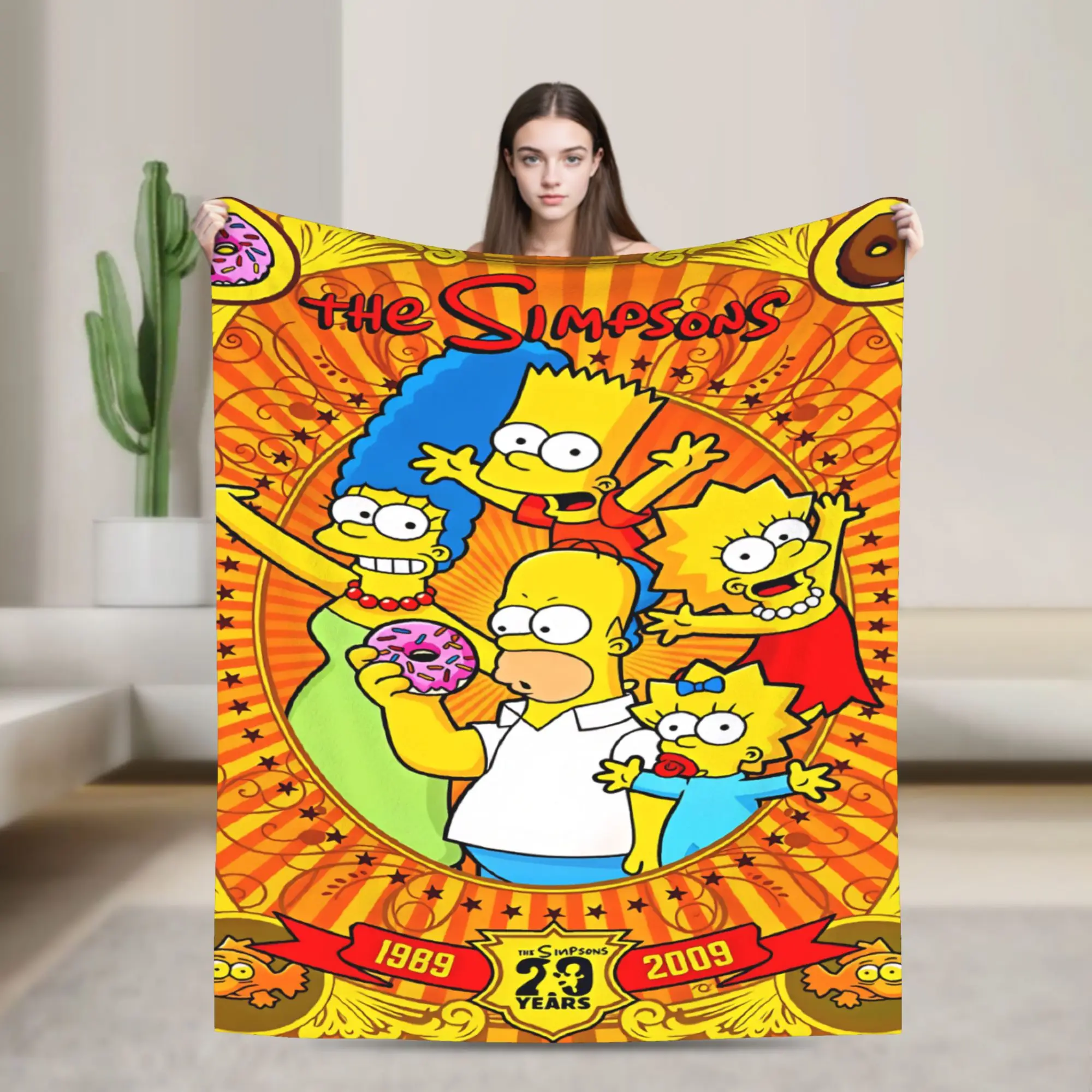 The S-simpsons  Flannel Blankets  Warm Throw Blanket for Couch Chair Decorative Fluffy Bedspread Sofa Bed Cover