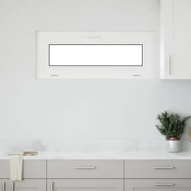 Kellerfenster 100 x 40 cm, PVC-Rahmen in Weiß, Verglast, Praktisches Design für Natürliche Beleuchtung