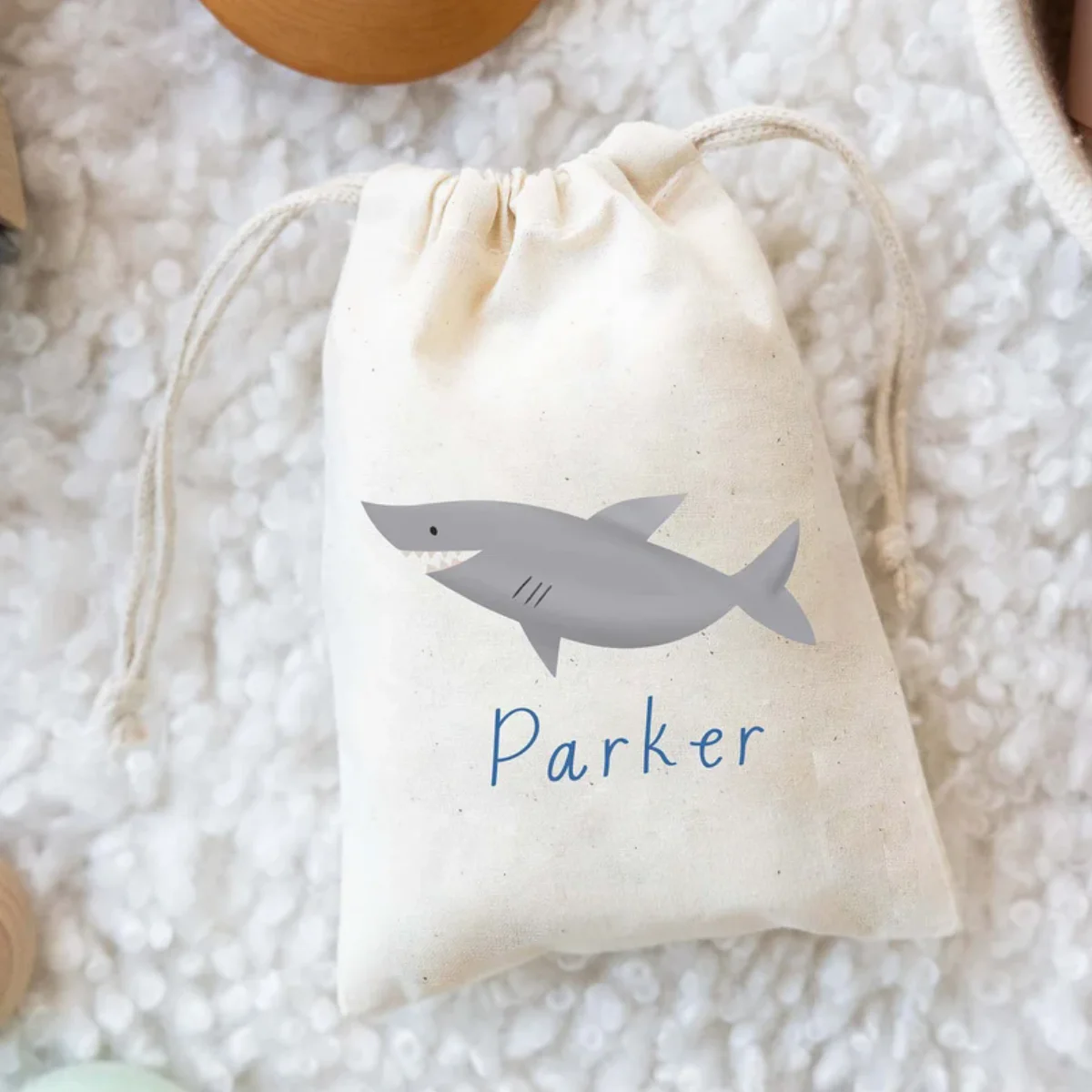 20 PCS Shark Party Favor - Under the Sea Birthday Bag - Kids Goodie Bag -Customized Game Day Bag -Childrens Name Bag -Kids Party