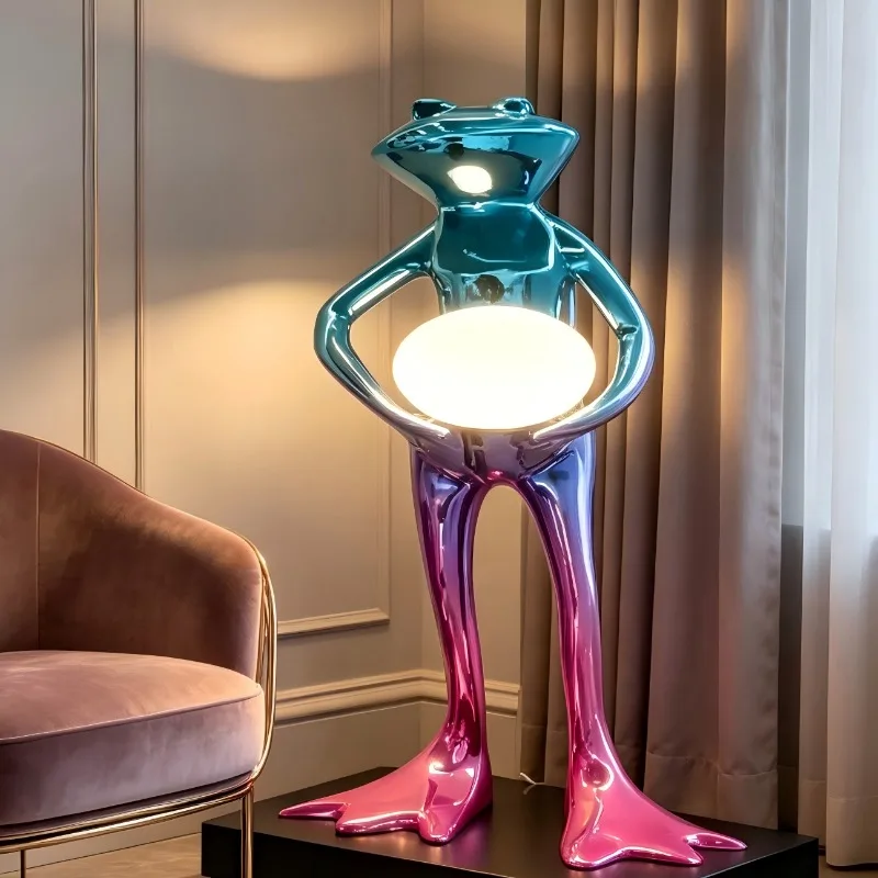 Resin desk lamp Children's room decoration Indoor decoration Creative animal statue Vertical atmosphere lamp decoration
