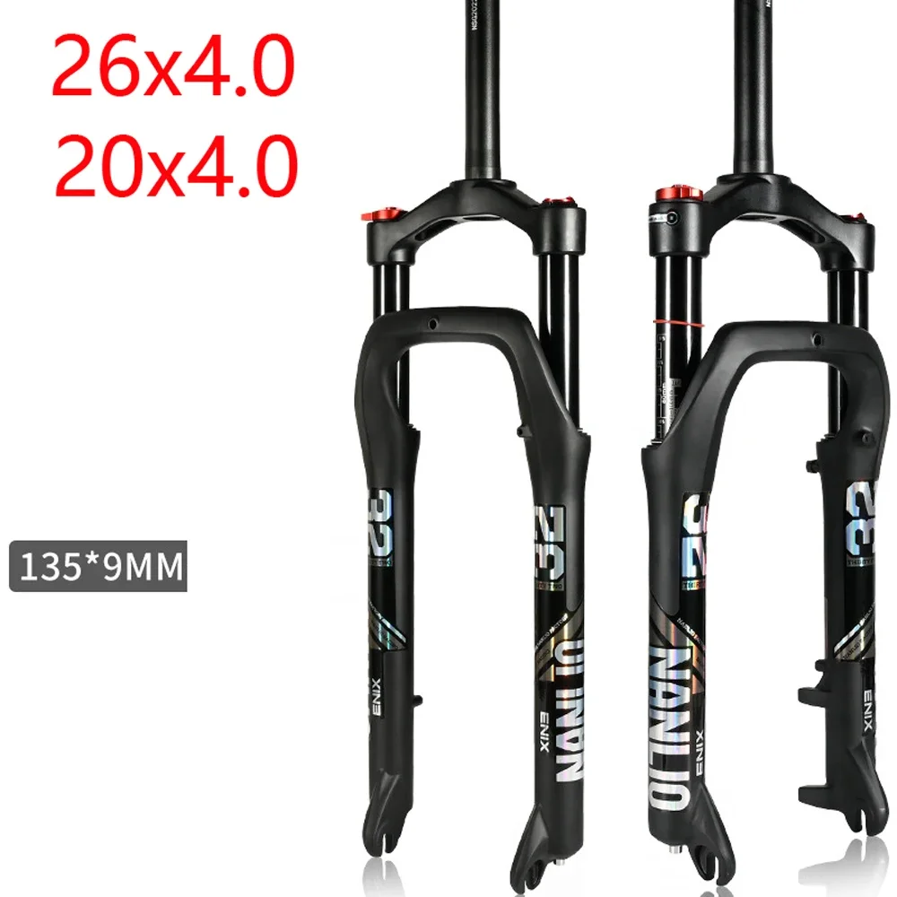 Fat bicycle  snow bike front fork 20x4.0 inch Fat tire e-bike forks 26x4.0 inches Beach bicycle front fork air 9x135MM