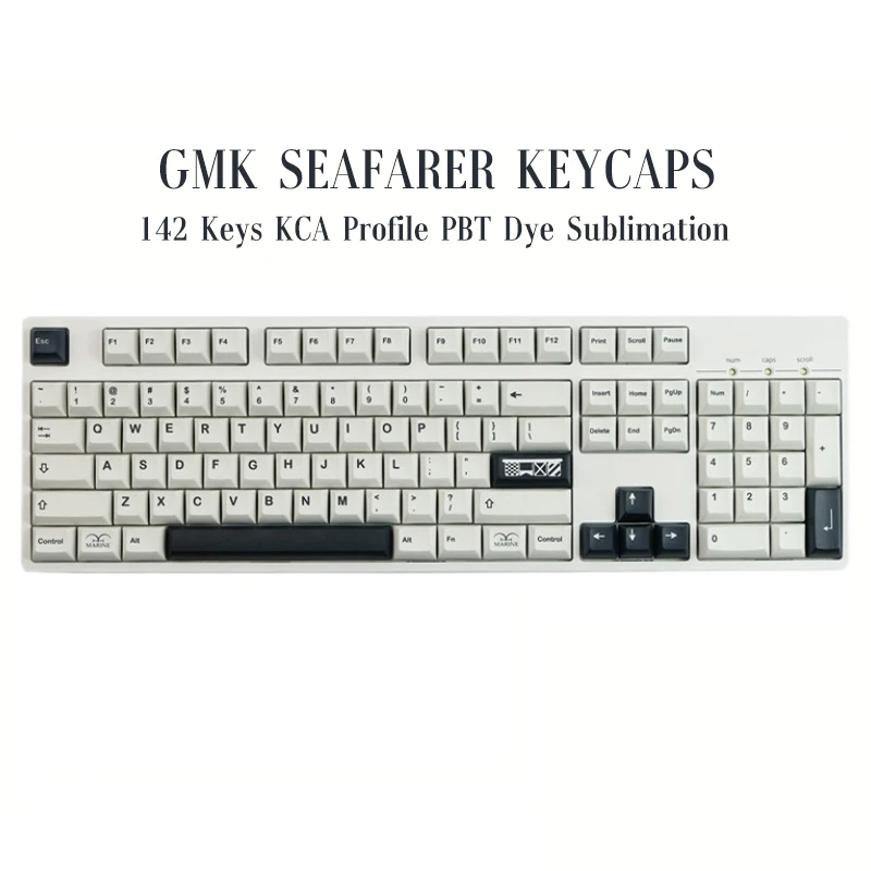 

142 клавиш GMK Seafarer, колпачки для клавиш KCA Profile PBT, механическая клавиатура с сублимационной печатью, колпачок для MX Switch с переключателем 1.75U ISO Ente