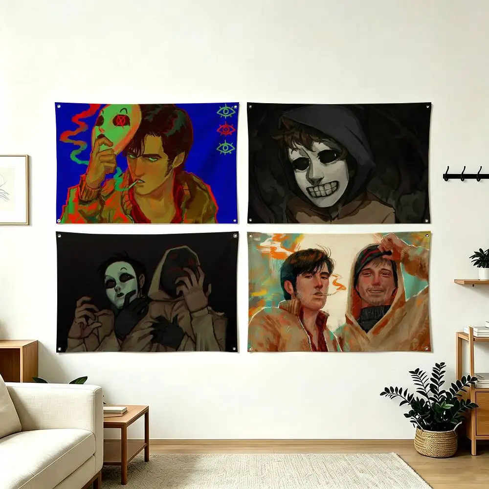 T-The Operator Marble Hornets  Flags Wall Hanging Tapestry Outdoor Garage Room Decorative flag Background Blanket