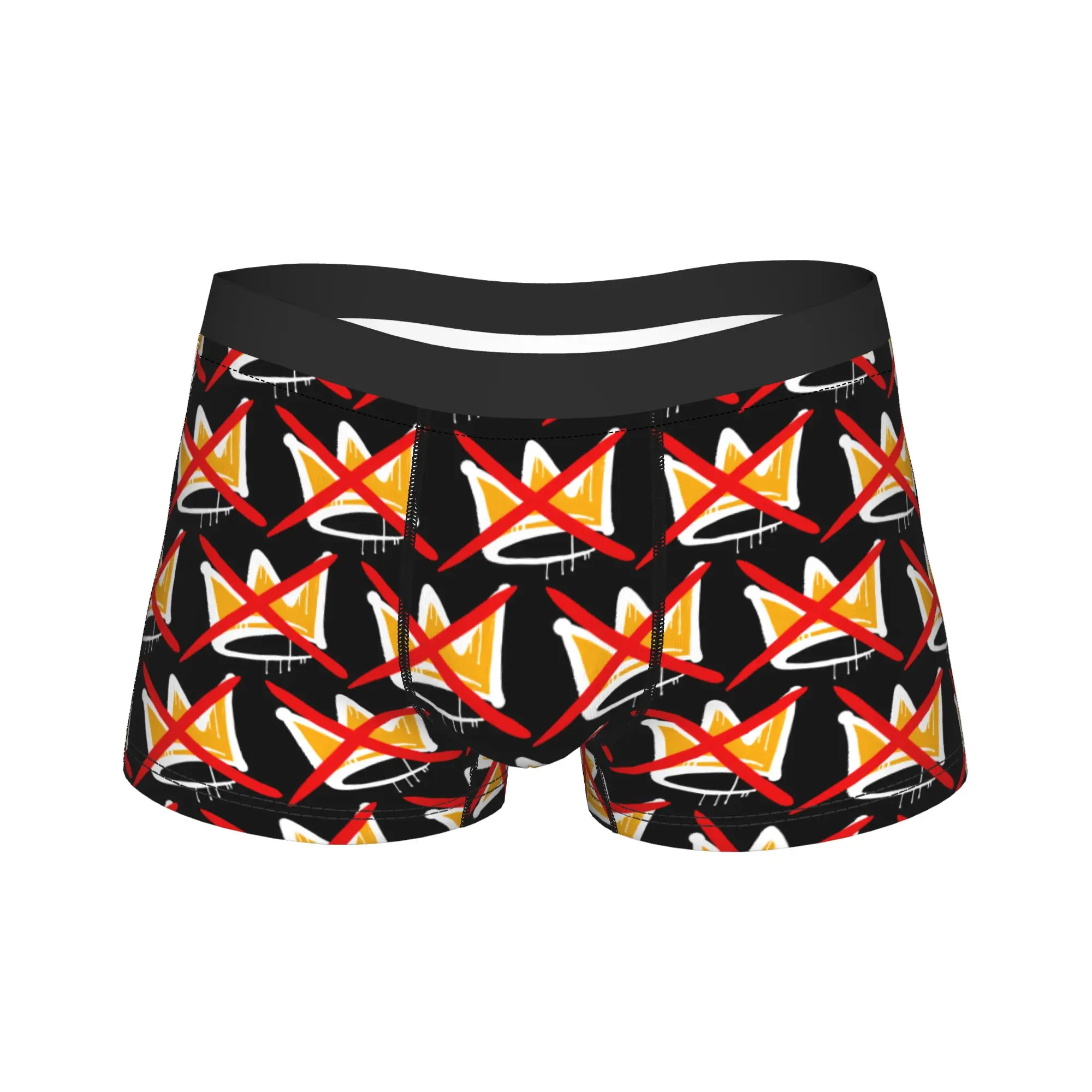 

No Kings Underwear Males Shorts Briefs Breathable Boxer Shorts High Quality Print Plus Size Underpants