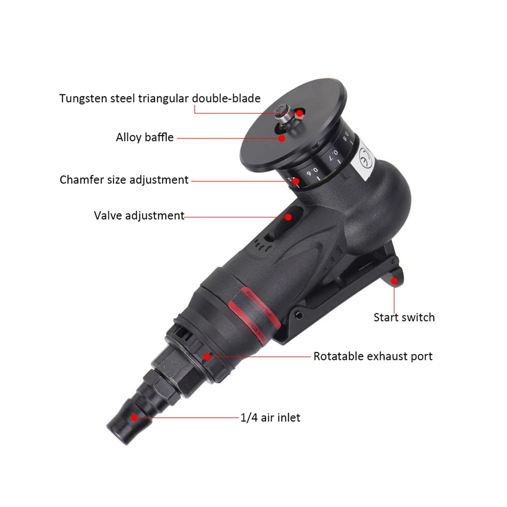 

Portable Metal Trimming Machine Mini Pneumatic Chamfering Machine 45 Degree Deburring Blades and Bearings Angle Cutting Tools