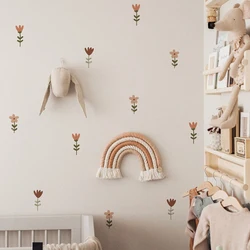 Boho Meadow Flowers Watercolor Nursery Wall Stickers Removable Children's Vinyl Wall Decal Baby Room Kids Room Home Decoration