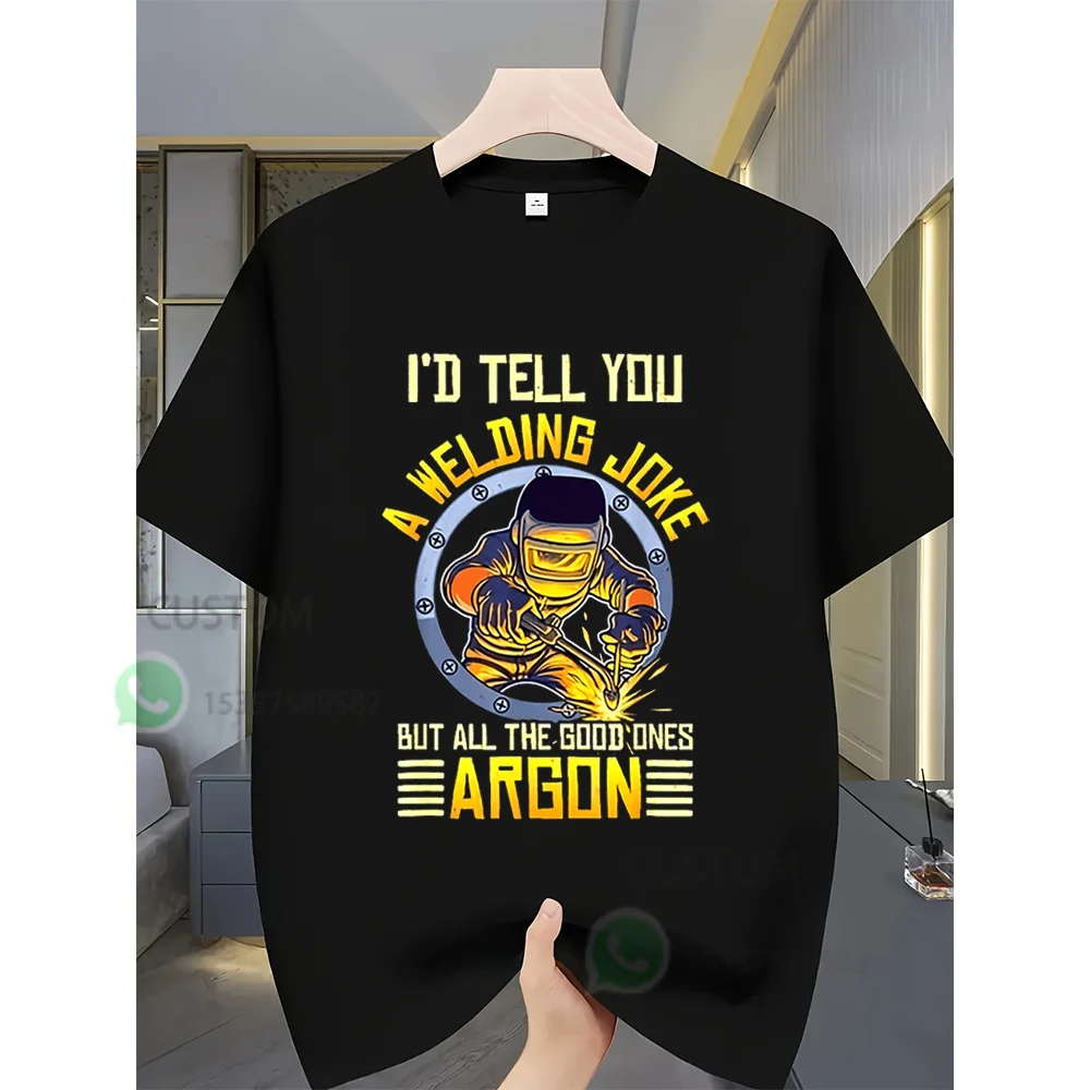 T-Shirt d'été pour hommes avec image de soudeur amusant, t-shirt décontracté à col rond et manches courtes, Streetwear, meilleur cadeau