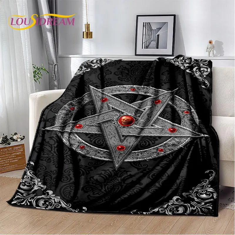 

3D Gothic Horror Ghost Skull Soft Plush Blanket,Flannel Blanket Throw Blanket for Living Room Bedroom Bed Sofa Picnic Cover Kids