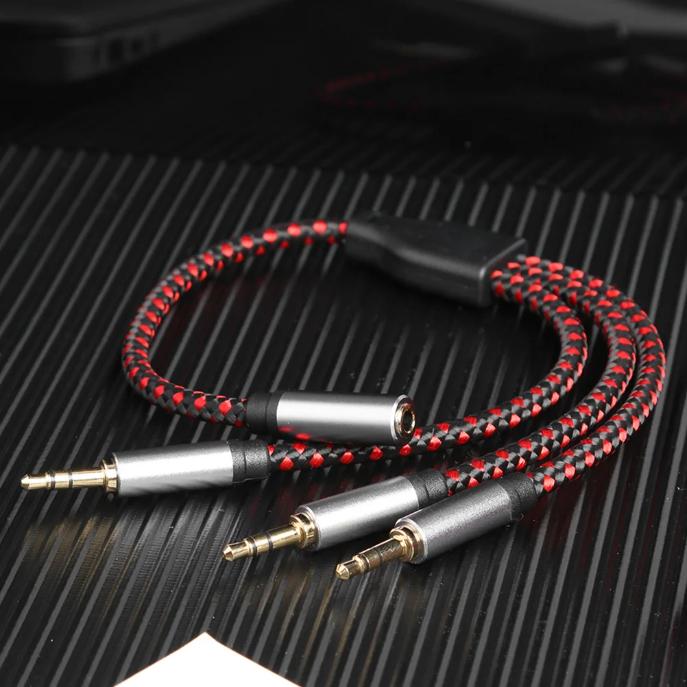 

Audio Connection Cable 3-Way Splitter Adapter For Headphone Microphone Combo 3.5Mm Jack Universal Compatibility Audio Splitter