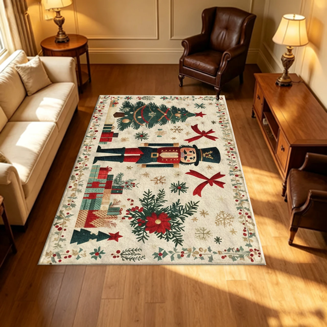 Nutcracker Christmas Holiday Rug
