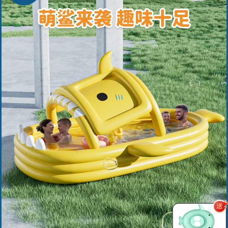 Inflatable swimming pool for children, household use for infants and babies, folding swimming bucket for indoor bathing, large