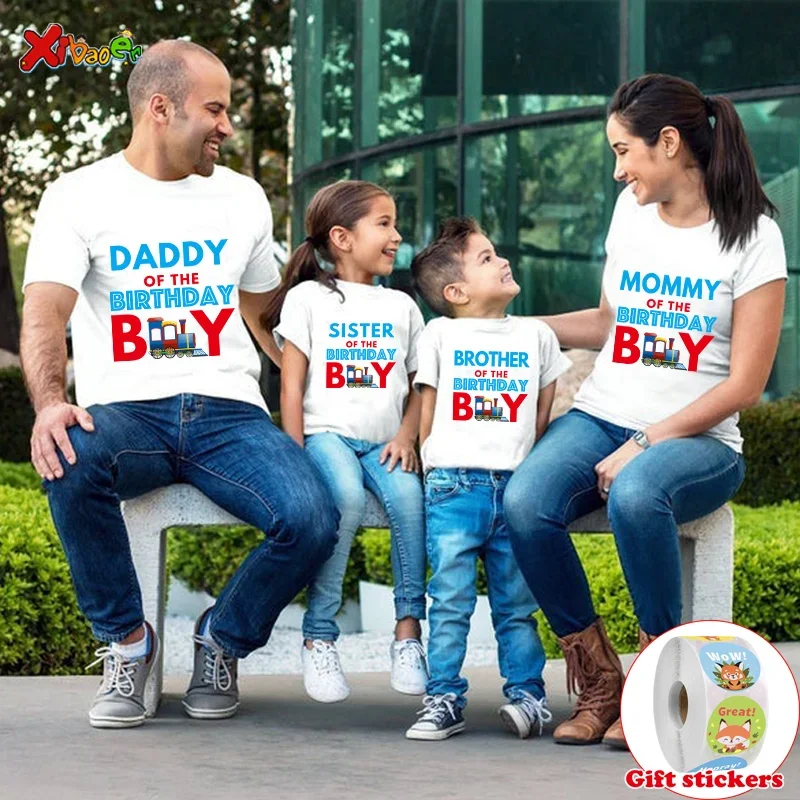 

Train birthday shirt 1st birthday boy one Family Matching Outfits Tshirt Baby Kids Clothes Father toddler Baby Outfits 3rd 2nd