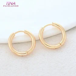 17MM 21MM 14K Gold Color Brass Round Earrings Hoops High Quality Jewelry Making Supplies Diy Findings Accessories