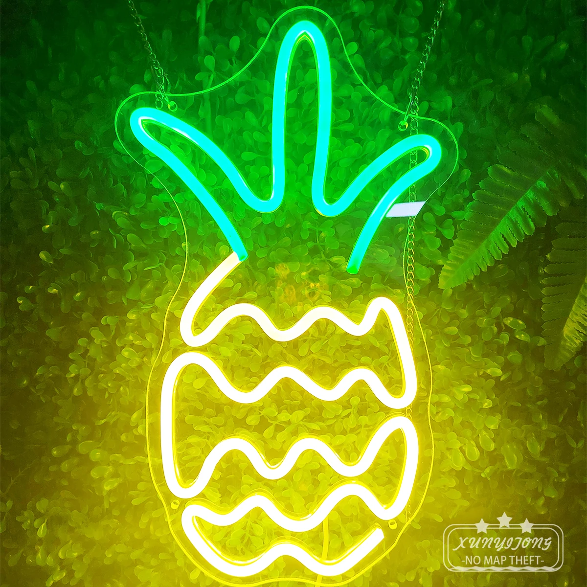 Pineapple shaped neon signs apply to rain forest Led neon lamp parties fruit shops Wall Decor to make your shop more attractive