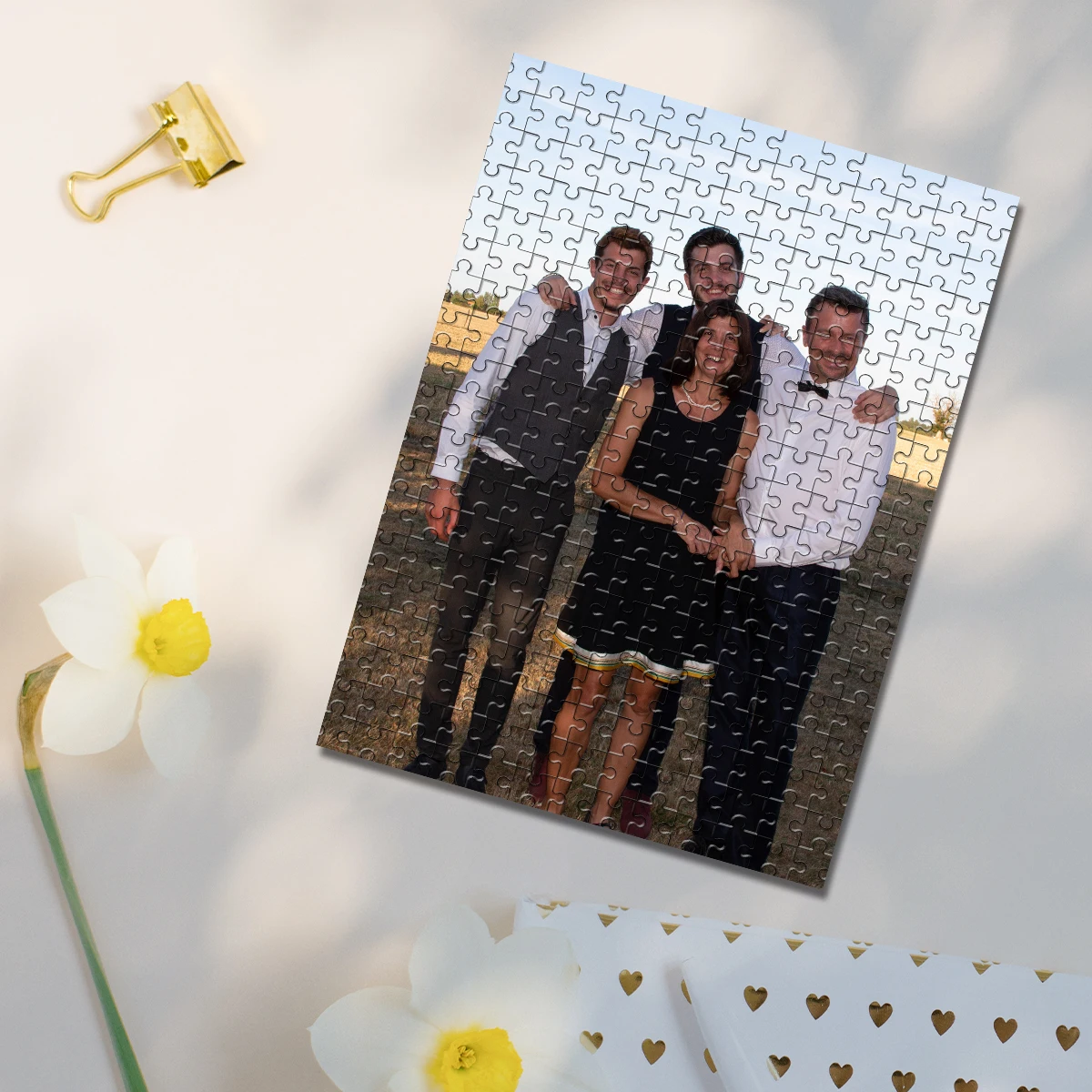 35/300/500/1000pcs Personalized Custom Photo Puzzle family photo DIY Toy Decoration Collectiable Gift Present Christmas