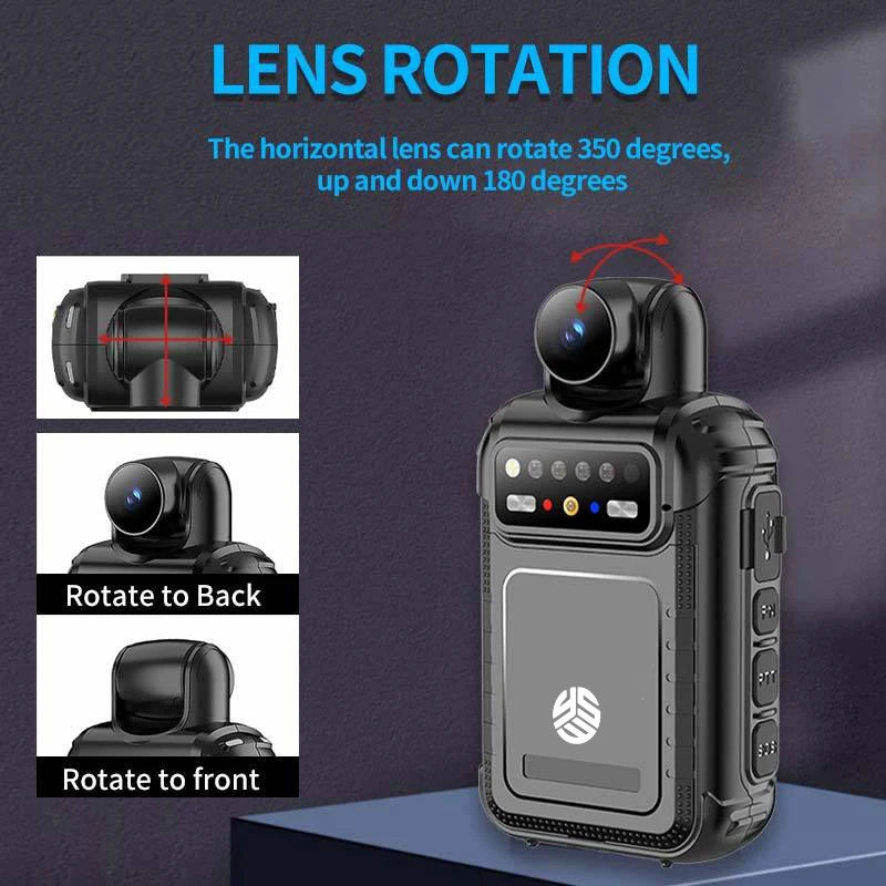 Customizable 2024 Red and Blue Flash High-definition Pixels 180 Degree Rotating Lens Detachable Lithium Battery Body Camera