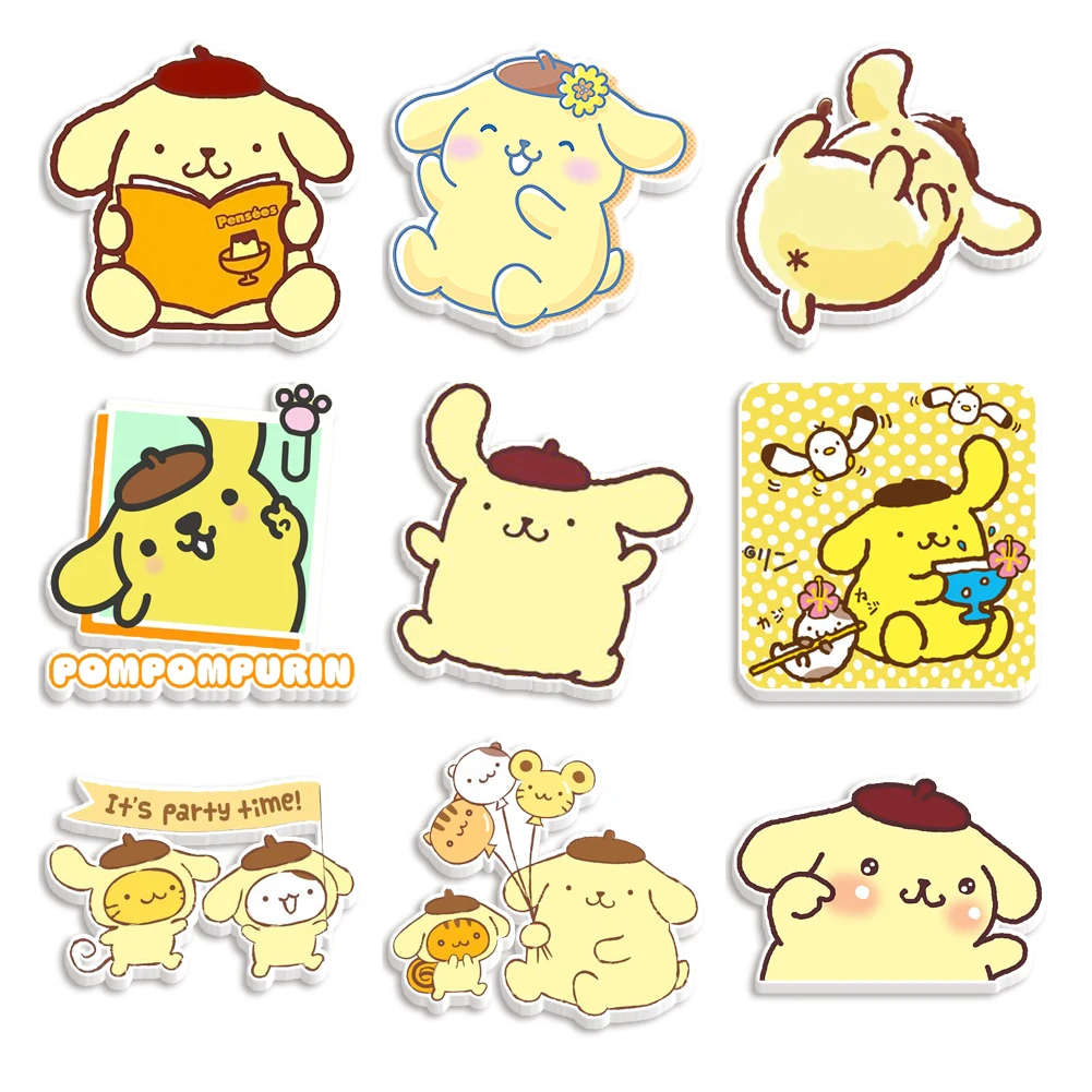 Mini 10 Pcs /Lot Sanrio Hot Sale Pompompurin Flatback Planar Resin Acrylic Custom For Hair Accessories DIY Craft