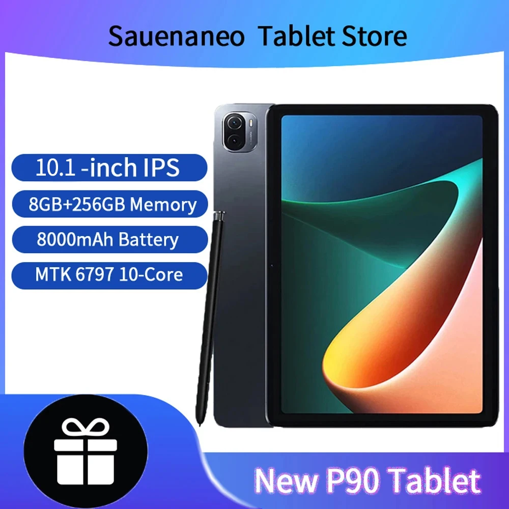 2024 Nieuwe 10.1 Inch Android Tablet 8Gb (4 + 4 Uitbreiding) Ram 512Gb Rom Ondersteuning Voor Dual Sim Kaarten Android 10 8000Mah