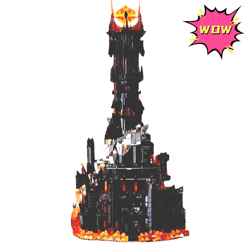 

New Hot Icons 10333 Black Tower Dark Model Building Blocks Kit Bricks Toy for Birthday Gifts 5471Piece