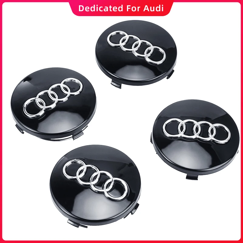 4 sztuk/partia 60mm czarna obręcz koła na piastę emblemat dla Audi Q3 Q5 Q7 Q8 TT S6 S7 R8 RS5 4 b0601170 akcesoria dekoracyjne