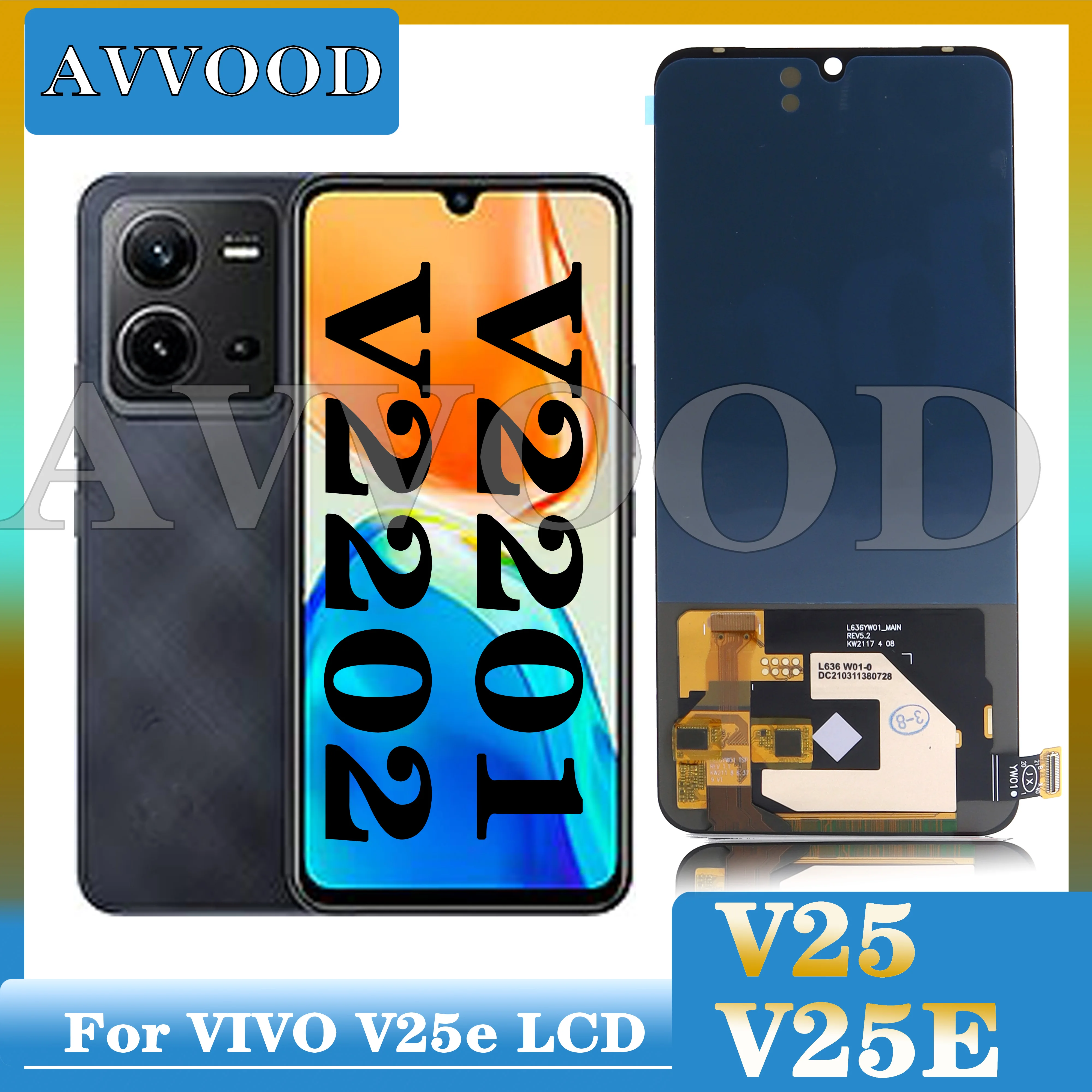 

OLED for Vivo V25 V25e V2202 V2201 LCD Display Touch Screen Digitizer Assembly Replacement for Vivo V25e LCD V2337 Dieplay