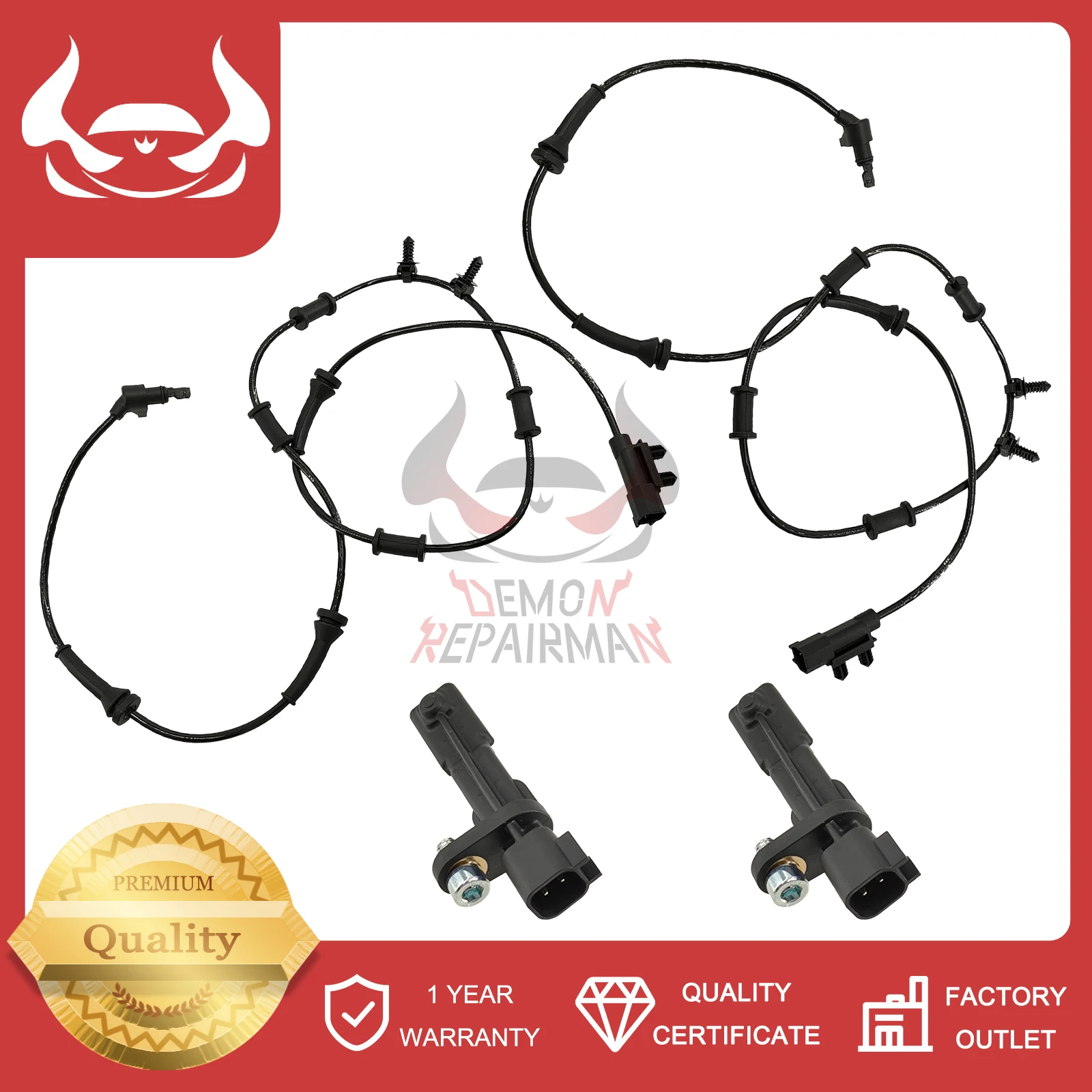 Premium 2PCS MAF Sensor 68003281AA & Front ABS Sensor 52125003AA Compatible With Jeep Liberty Cherokee Dodge Nitro 2.8L 07-12