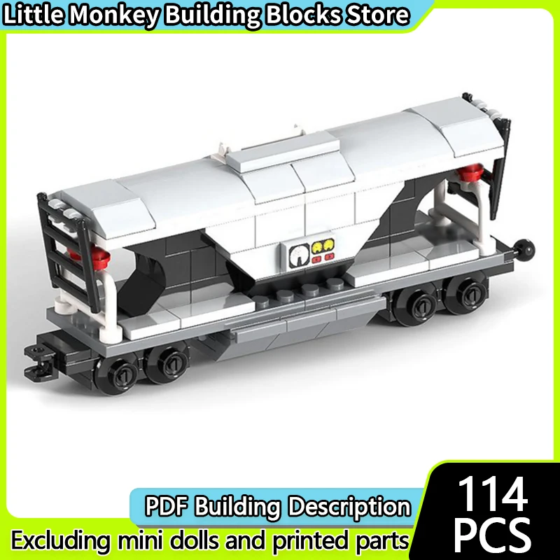 

City Car Model MOC Building Bricks Small Railway Train Wagon Modular Technology Children Holiday Gifts Assemble Toys Suit